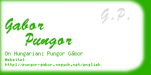 gabor pungor business card