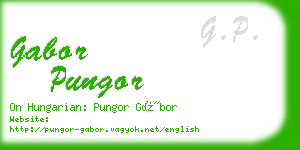 gabor pungor business card